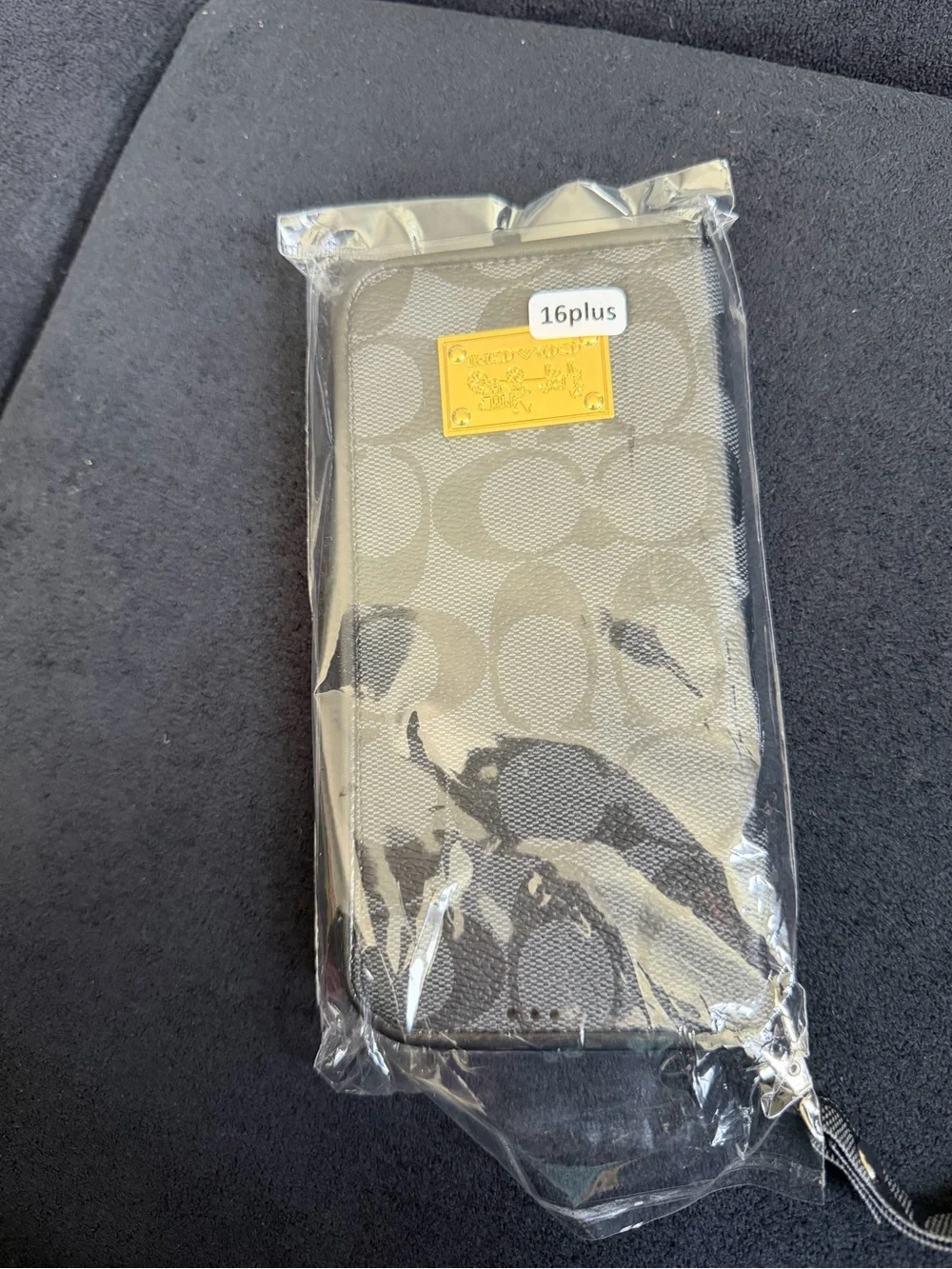 Black Signature Wristlet Phone Wallet